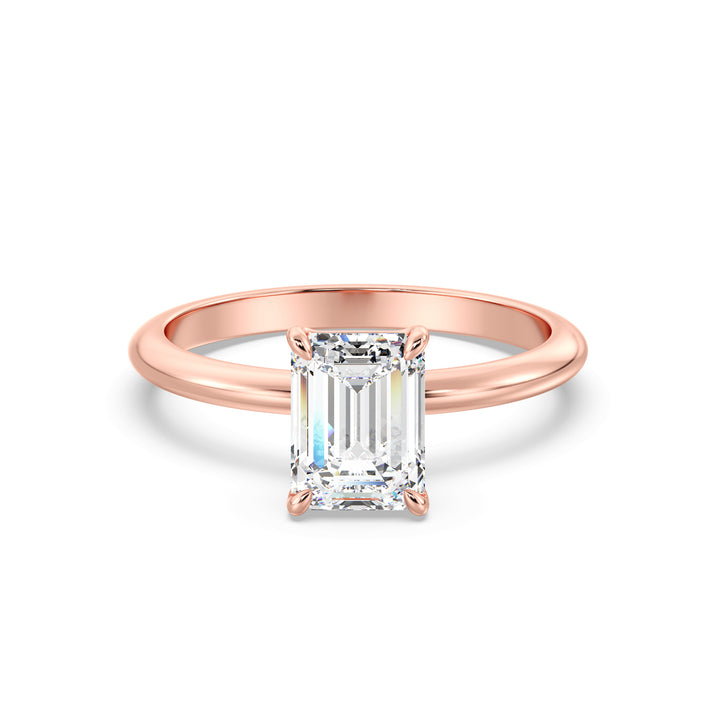 The Odette Ring - Emerald Cut Solitaire