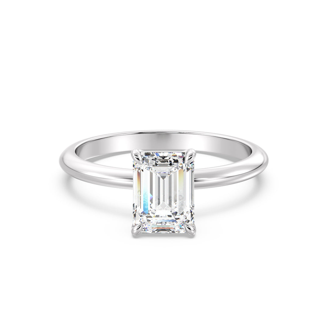 The Odette Ring - Emerald Cut Solitaire