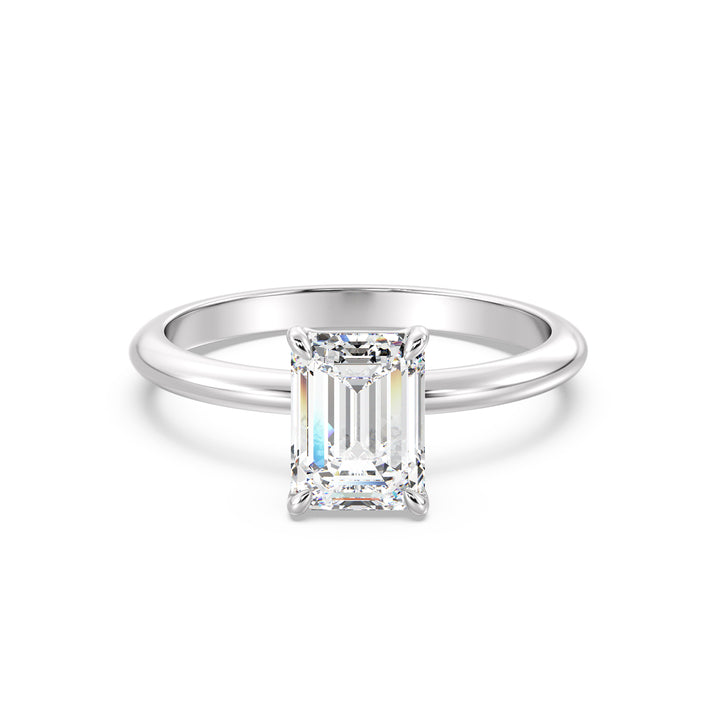 The Odette Ring - Emerald Cut Solitaire