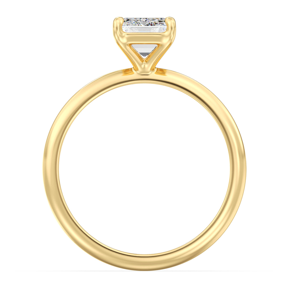 Emerald-Cut Lab-Grown Diamond Solitaire Ring