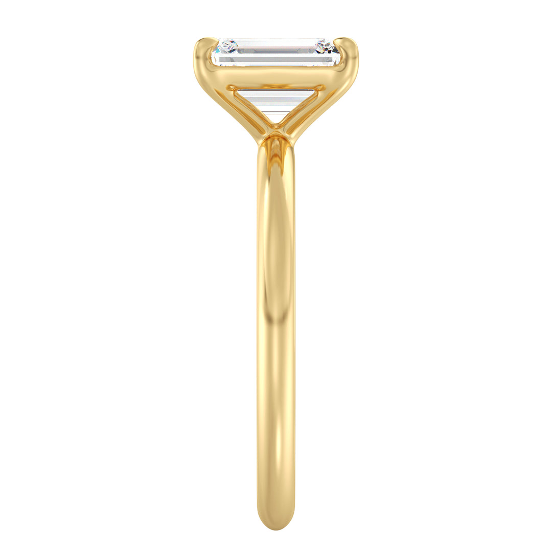 Emerald-Cut Lab-Grown Diamond Solitaire Ring